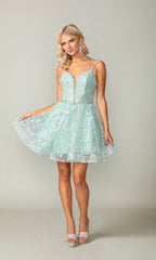 3D Butterfly Short Homecoming Dress 3350
