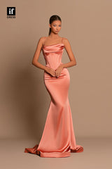 34117 - Sexy Spaghetti Straps Square Sleeveless Prom Formal Evening Dress