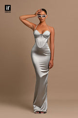 34126 - Distinctive Halter Sweetheart Pleats Prom Formal Evening Dress