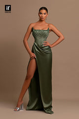 34129 - Sexy Off-Shoulder Square Pleats Prom Formal Evening Dress