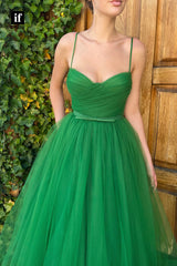 34335 - Chic Spaghetti Straps Sweetheart A-Line Prom Formal Evening Dress