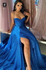 34376 - Glamorous Spaghetti Straps Sweetheart Prom Formal Evening Dress