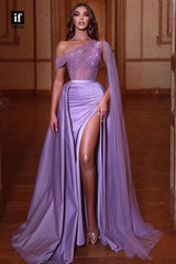 34592 - Attractive One Shoulder A-Line Pleats Prom Evening Formal Dress