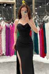 34950 - Sexy/Hot Spaghetti Straps Side Slit Party Prom Formal Dress