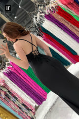 34950 - Sexy/Hot Spaghetti Straps Side Slit Party Prom Formal Dress