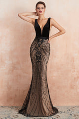 Black Sequins Mermaid Dress