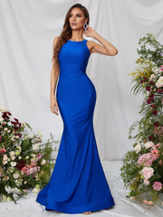 Mermaid backless sleeveless and floor length Prom Dress - LD Dress