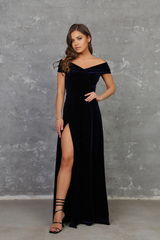A-line Velvet Bridesmaid Dress Formal Dresses for Wedding Guest Cocktail Dress Mother of the Bride Dresses