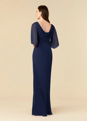 Sheath Sequins Dark Navy formal dresses evening dress Mother of the Bride Dresses