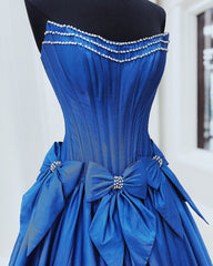 Sweet Ball Gown Scoop Neck Taffeta Pink Long Prom Dresses