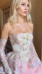 Vintage Birthday Dress Princess Strapless Mini Dress Short Party Dresses