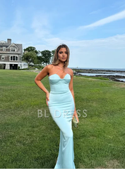 Sheath Sexy Halter Blue formal dresses Bridesmaid Dresses evening gown Prom Dress