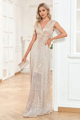 A-Line Sparkly Sleeveless Mother of the Bride Dress