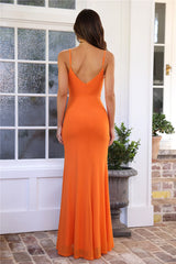 Jimiss scarf collar wrapped with exposed back and side slit long Prom dress