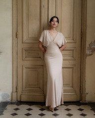 Sheath V-Neck Bridesmaid Dress Formal Dresses for Wedding Guest Cocktail Dress Mother of the Bride Dresses