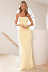 Jimiss square neckline thin shoulder straps backless and floor length Prom dress