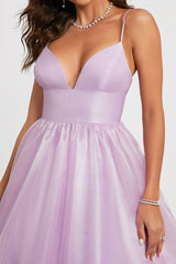 Ball Dress Princess V-neck Sweeping Tail Evening Gown