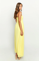 Jimiss - Square neckline sleeveless thin shoulder strap back zipper Maxi length prom dress