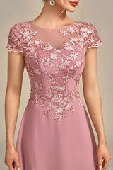Grey Rose A-line Sparkling Long Bridal Mother Dress