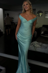 Jimiss off shoulder navy blue backless straight leg long dress