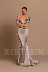 Off-the-Shoulder Prom Dress Long Mermaid