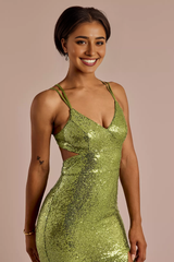 Mermaid Dress with Side Cutouts