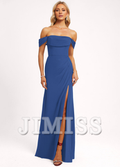 Ruffled A-line Floor-length Chiffon Bridesmaids Dress