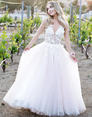 Aimishang Wedding Dresses A-Line Lace Tulle With Appliques Prom Dress