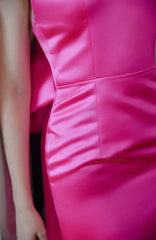 Haltered bow design back sheath silky satin prom dress with bow-tie multiple colors