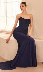Jimiss off shoulder strapless back zipper and floor length Prom dress