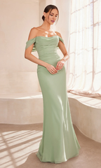 Jimiss off shoulder tight corset mermaid backless and floor length Prom dress