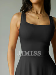 Elegant slim shoulder strap backless dress casual dress sexy vest evening dress