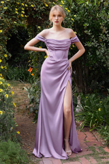 Long off shoulder tight corset dress