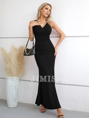 V-neck ball gown long dress party wrap elegant festival slimming evening gown