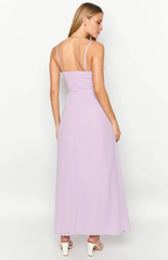 Jimiss - Square neckline sleeveless thin shoulder strap back zipper Maxi length prom dress