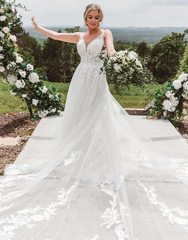 Aimishang Wedding Dress Sexy V Neck Backless