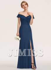 Tiered ruffled fitted pillared strapless floor-length chiffon bridesmaid dress