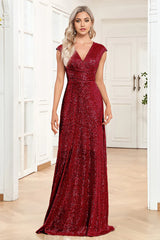 A-Line Sparkly Sleeveless Mother of the Bride Dress