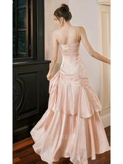 Mermaid Spaghetti Straps Pink Long formal dresses Bridesmaid Dresses evening gown Prom Dress