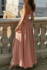 One shoulder sleeveless slim fit long gown evening dresses
