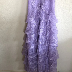 Lilac Long Prom Dress Layed Lace Evening Dress SH613