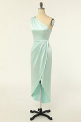 Satin One-Shoulder Bridesmaid Dress