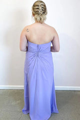 Off-the-Shoulder Floor Length Chiffon Sweetheart Ruched Bridesmaid Dress
