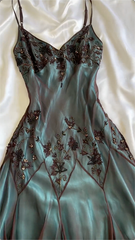 Sexy Mermaid Spaghetti Straps Floor Length Beads Evening Dress Prom Dresses SD1602