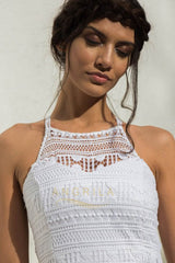 Halter Open Back Chiffon Wedding Dresses