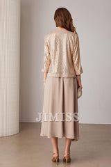 Sequined mother of the bride dresses wedding party cocktail party dress two-piece sequined dress set