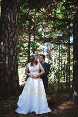 Plus Size V-Neck Floor-Length Wedding Dresses