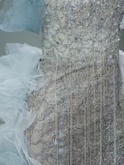 Mermaid Off-the-shoulder Tulle Sequin Long Ball Gown, Elegant Rhinestone Evening Gown ED01497