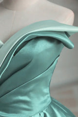 A-line Satin Off-the-shoulder Long Prom Dress Wedding Dress  ED01565