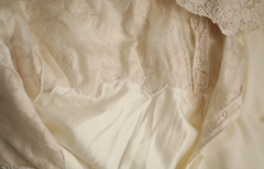 Beige Square Neck Chiffon Lace Empire Dress Long Prom Dress Beaded Wedding Dress  ED01583